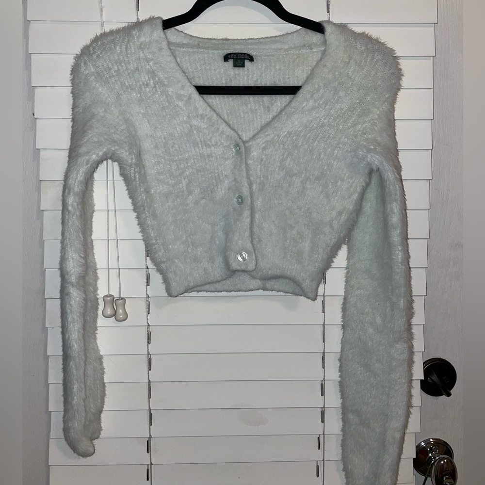 Light Blue Cardigan Crop